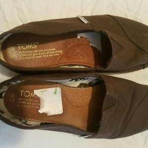 Toms Brown Slip On Shoes